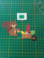 M1 Stansjes eekhoorntje met gevulde kruiwagen, Ophalen of Verzenden, Nieuw, Overige thema's, Overige typen