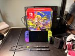 Nintendo Switch Oled Splatoon edition, Switch OLED, Ophalen of Verzenden, Zo goed als nieuw, Zonder controller