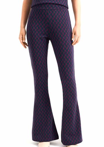 High waist flared broek met allover print - maat M beschikbaar voor biedingen