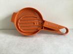 Tupperware knijp zeef oranje vintage, Ophalen of Verzenden