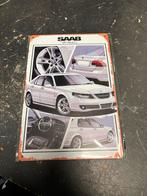 Metalen Wandbord - Saab 95 Aero, Ophalen of Verzenden, Nieuw, Auto's