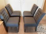 Eetkamer stoelen, set van 4, stof zonder armleuning, Huis en Inrichting, Stoelen, Ophalen, Hout, Gebruikt, Modern klassiek