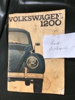 VW kever 1200 instructieboekje, Ophalen of Verzenden