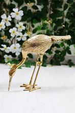 Vintage messing kraanvogelbeeld, Antiek en Kunst, Antiek | Koper en Brons, Ophalen of Verzenden