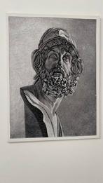 Grote Ajax tekening op Canvas geprint, Antiek en Kunst, Kunst | Tekeningen en Foto's, Ophalen