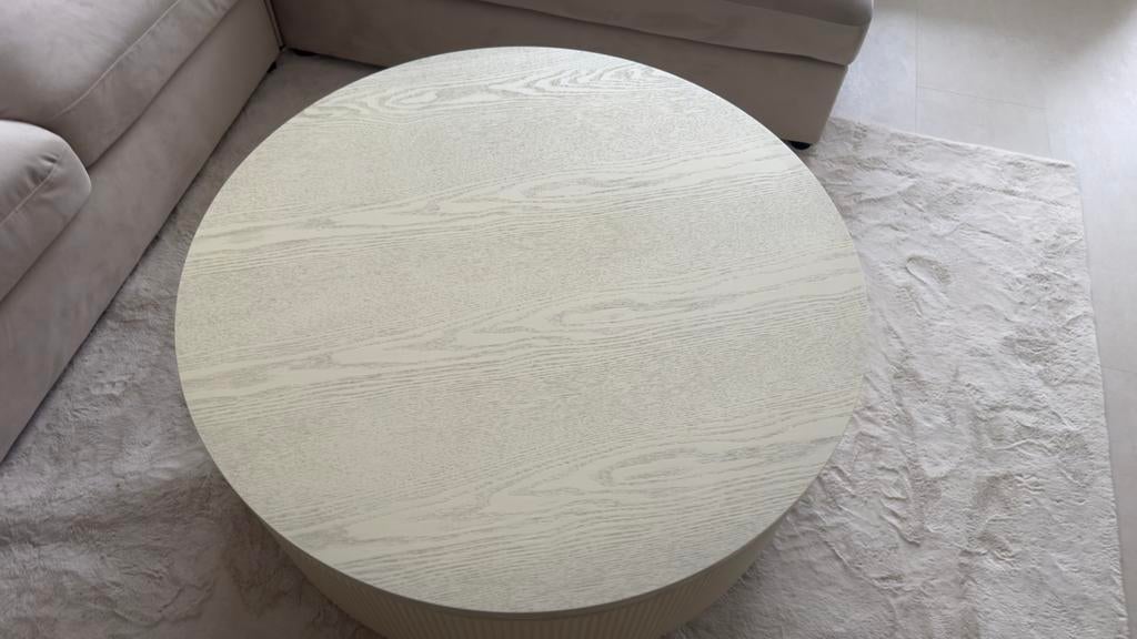 Stijlvolle ronde salontafel, Ophalen, Rond, 50 tot 100 cm, Zo goed als nieuw