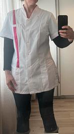 Verpleegsters jasje - 3x Uniform - S, M, L wit met roze, Kleding | Dames, Ophalen of Verzenden, Zo goed als nieuw