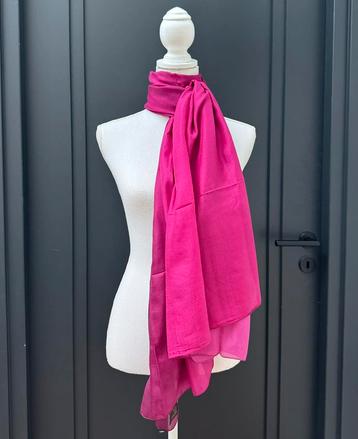 Nieuw! Escala XL zijden fuchsia - paarse sjaal / pareo beschikbaar voor biedingen