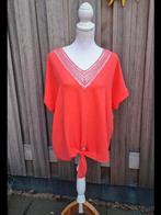 Koraal kleur blouse pailletjes, Kleding | Dames, Blouses en Tunieken, Ophalen of Verzenden, Zo goed als nieuw, Oranje