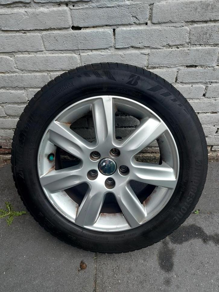Lichtmetalen velgen + Bridgestone banden 185/60/R15, Auto diversen, Auto-accessoires, Gebruikt, Ophalen
