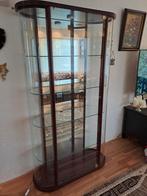 Vitrinekast met gebogen glas & verlichting, Huis en Inrichting, Ophalen, Glas, 50 tot 100 cm, Zo goed als nieuw