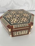 Vintage - houten sieradendoosje met inlegwerk, Antiek en Kunst, Ophalen of Verzenden