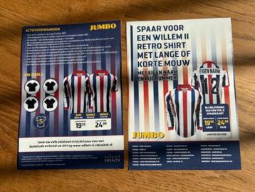 4 zegels voor een retro willem II shirt van de Jumbo beschikbaar voor biedingen