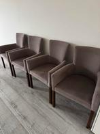 Eetkamerstoelen bruin/grijs GRATIS, Huis en Inrichting, Ophalen, Gebruikt, Vier, Stof