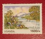 Uganda pz unique wetlands, Verzenden, Overige landen, Gestempeld