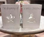 Riviera Maison Kerst Windlichten Set, Wit, Ophalen of Verzenden, Zo goed als nieuw, Hout