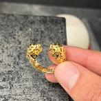 18k gouden ring panter model nieuw, Sieraden, Tassen en Uiterlijk, Ringen, 20 of groter, Heer, Ophalen of Verzenden, Zo goed als nieuw