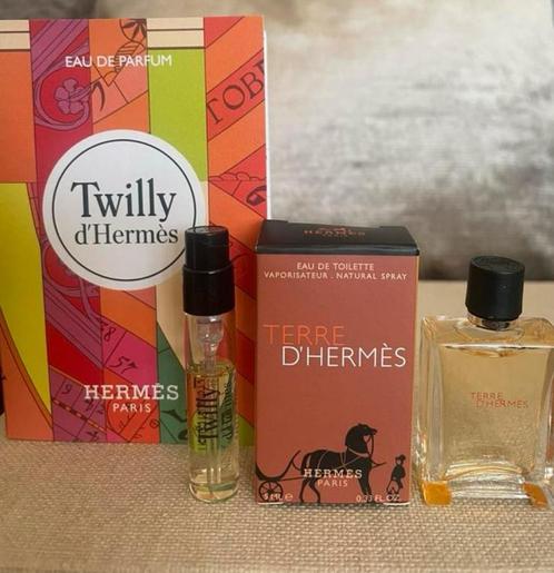 Miniatuur Terre D’Hermès edt 5 ml & travelsize Twilly Edp, Verzamelen, Parfumverzamelingen, Nieuw, Miniatuur, Gevuld, Ophalen of Verzenden