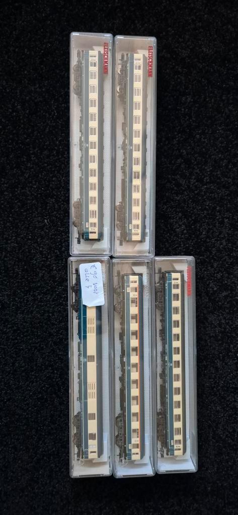 Fleischmann N DB Rijtuigen Set, Hobby en Vrije tijd, Modeltreinen | H0, Gebruikt, Wagon, Gelijkstroom, Fleischmann, Ophalen of Verzenden