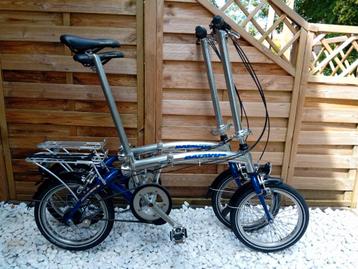 Prachtige set Batavus Vice Versa vouwfietsen met draagtassen beschikbaar voor biedingen