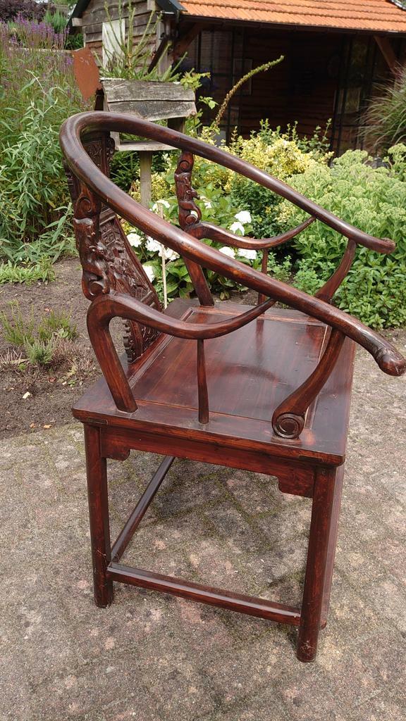 Houten Sierstoel, Huis en Inrichting, Stoelen, Gebruikt, Eén, Hout, Bruin, Ophalen