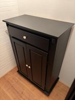 Mat zwarte meidenkast / spekkast, Huis en Inrichting, Ophalen, Gebruikt