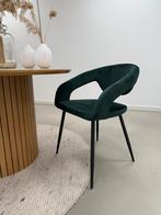 6x Kick eetkamerstoel Lenn velvet donkergroen, Huis en Inrichting, Stoelen, Order@kickcollection.nl, Kick Collection, Nieuw, Ophalen of Verzenden