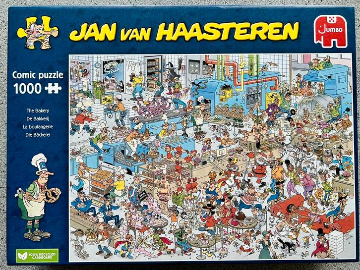 Jan van Haasteren “De Bakkerij” 1000 stukjes, Hobby en Vrije tijd, Denksport en Puzzels, Zo goed als nieuw, 500 t/m 1500 stukjes
