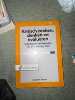 Kritisch zoeken, denken en evalueren NIEUW, Boeken, Studieboeken en Cursussen, Ophalen of Verzenden, Alpha, Nieuw, HBO