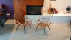 Retro Rotan Stoeltjes - Vintage 60s design, Antiek en Kunst, Ophalen