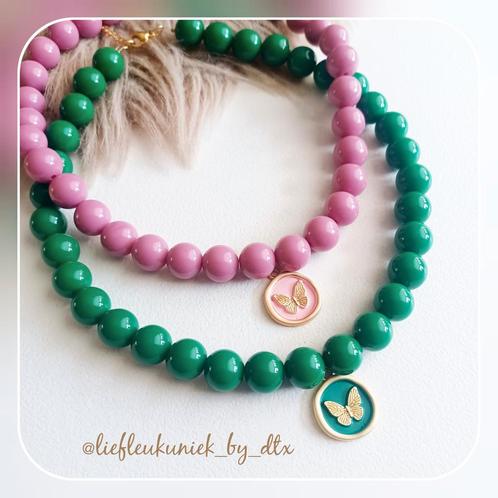 Nieuw! Chokers van 11/12mm acrylkralen bubblebeads, Sieraden, Tassen en Uiterlijk, Kettingen, Nieuw, Goud, Goud, Ophalen of Verzenden
