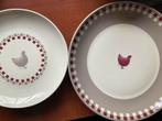 2 dinerborden + 2 ontbijtborden NOVAStijl kip, Huis en Inrichting, Nieuw, Ophalen of Verzenden, Bord(en), Overige stijlen
