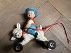 Antiek speelgoed cowboy op schaap, Verzamelen, Poppetjes en Figuurtjes, Ophalen of Verzenden, Gebruikt
