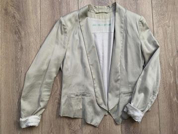 Drykorn open blazer vest jasje champagne grijs beige 2= S/36 beschikbaar voor biedingen