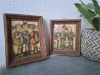 2 vintage/antieke houten lijstjes bedrukt met 'Hummeltjes', Gebruikt, Ophalen of Verzenden
