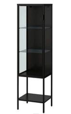 Ikea RUDSTA vitrinekast zwart - 155cm hoog, Minder dan 50 cm, Ophalen of Verzenden, Glas, Modern