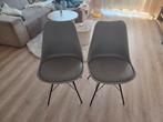 4 eetkamerstoelen grijs, Huis en Inrichting, Stoelen, Ophalen, Zo goed als nieuw, Grijs