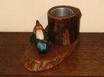 houten kabouter tafereel met vaasje, origineel houtsnijwerk, Antiek en Kunst, Kunst | Beelden en Houtsnijwerken, Verzenden