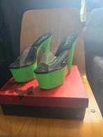 #16 pleaser high heels groen glitter, Pleaser, Ophalen of Verzenden, Zo goed als nieuw, Schoenen met hoge hakken