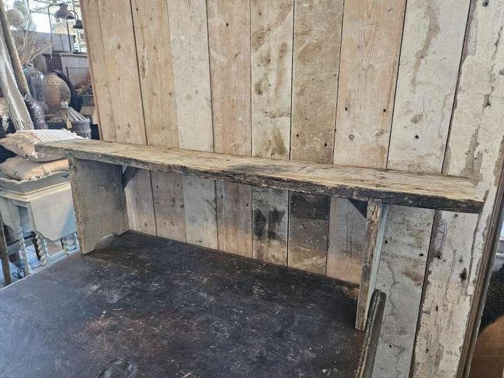 oud bankje ``WOONWINKEL RUSTIEK``, Antiek en Kunst, Curiosa en Brocante, Ophalen of Verzenden