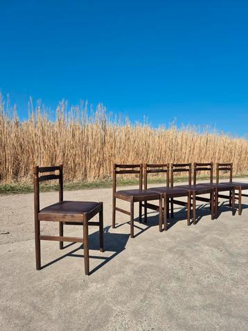 Set 6 - vintage jaren 60 70 eetkamerstoelen  beschikbaar voor biedingen