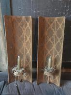 2 metalen muurkandelaren 47 bij 16 cm, Ophalen, Zo goed als nieuw