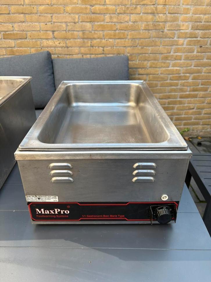 Max pro + elite horeca warmhoud bakken + RVS bakken, Witgoed en Apparatuur, Contactgrills, Zo goed als nieuw, Ophalen