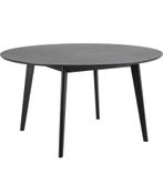 Eettafel fonQ Basic Crow 140 cm zwart, Ophalen, Nieuw, Vijf personen of meer, Rond