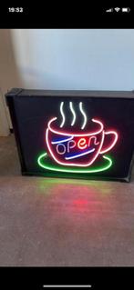 Neon Reclame Koffiekop 'Open' - 45x35cm, Verzamelen, Ophalen of Verzenden