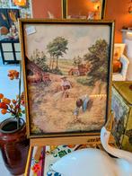 Vintage Prent Oogst, Ophalen of Verzenden, Zo goed als nieuw, X, X