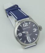 Nautica A12562 50mm 100m blue white blauw wit watch horloge, Nautica, Blauw, Ophalen of Verzenden, Zo goed als nieuw
