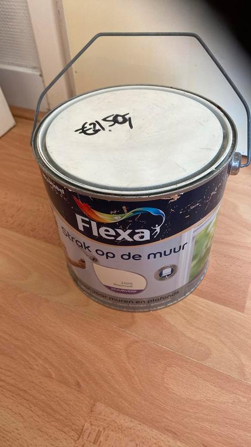 Flexa muurverf roomwit 2,5l nieuw 1 laags dekkend pigment, Huis en Inrichting, Woonaccessoires | Overige, Ophalen of Verzenden