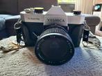 Yashica 35 mm vintage fototoestel, incl flitser, andere acc, Audio, Tv en Foto, Fotocamera's Analoog, Ophalen of Verzenden, Gebruikt