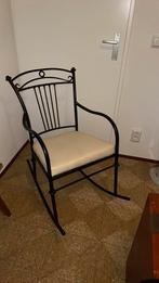 Schommelstoel sierlijk metaal, Ophalen, Gebruikt, Zwart, Metaal